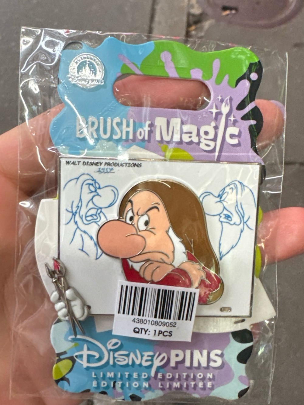 Grumpy Brush Of Magic Limited Edition Disney Pin NEW In Hand